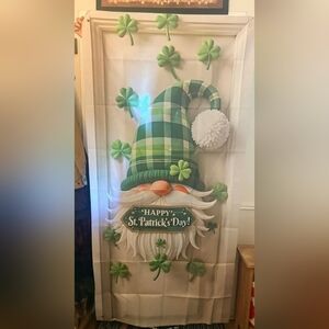 St Patrick's Day Gnome Door Banner Decoration Approx 36" x 72" NEW